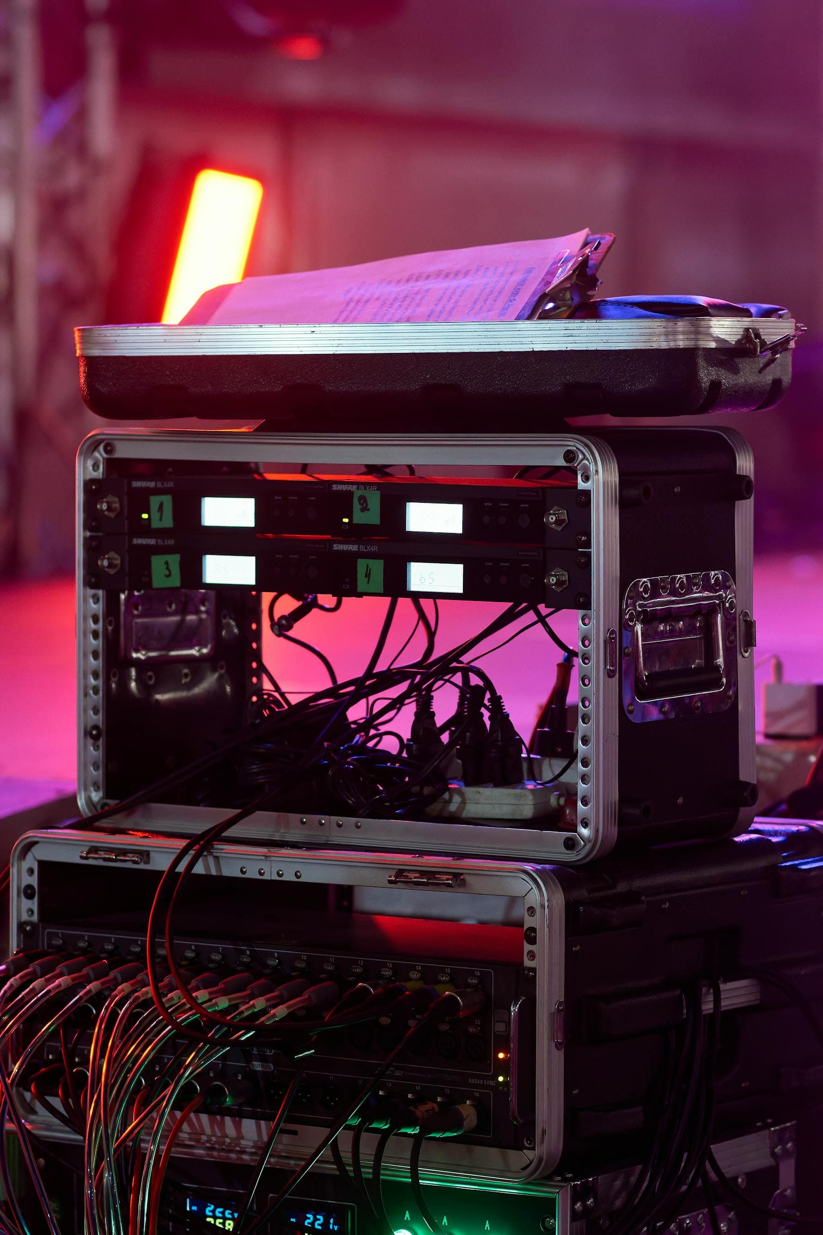 Professional audio control and sound equipment for event production